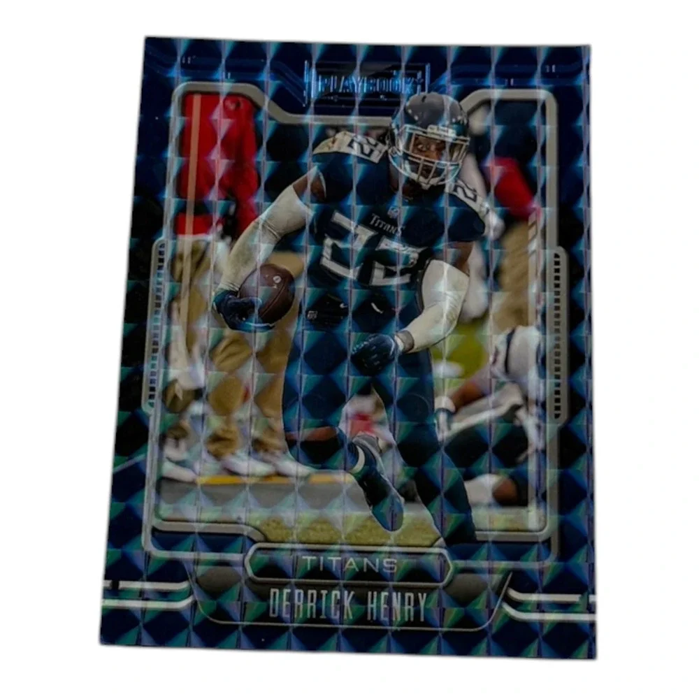 2021 Panini Playbook‎ Derrick Henry #100 Blue Mega Box Mosaic Prizm Titans NFL